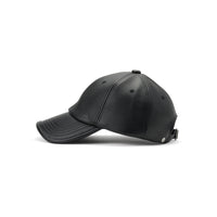 TRIMMED CAP(Black Faux Leather)