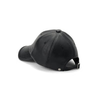 TRIMMED CAP(Black Faux Leather)