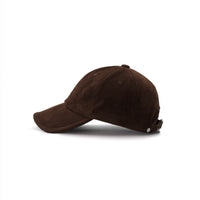 TRIMMED CAP(Brown Faux Suede)