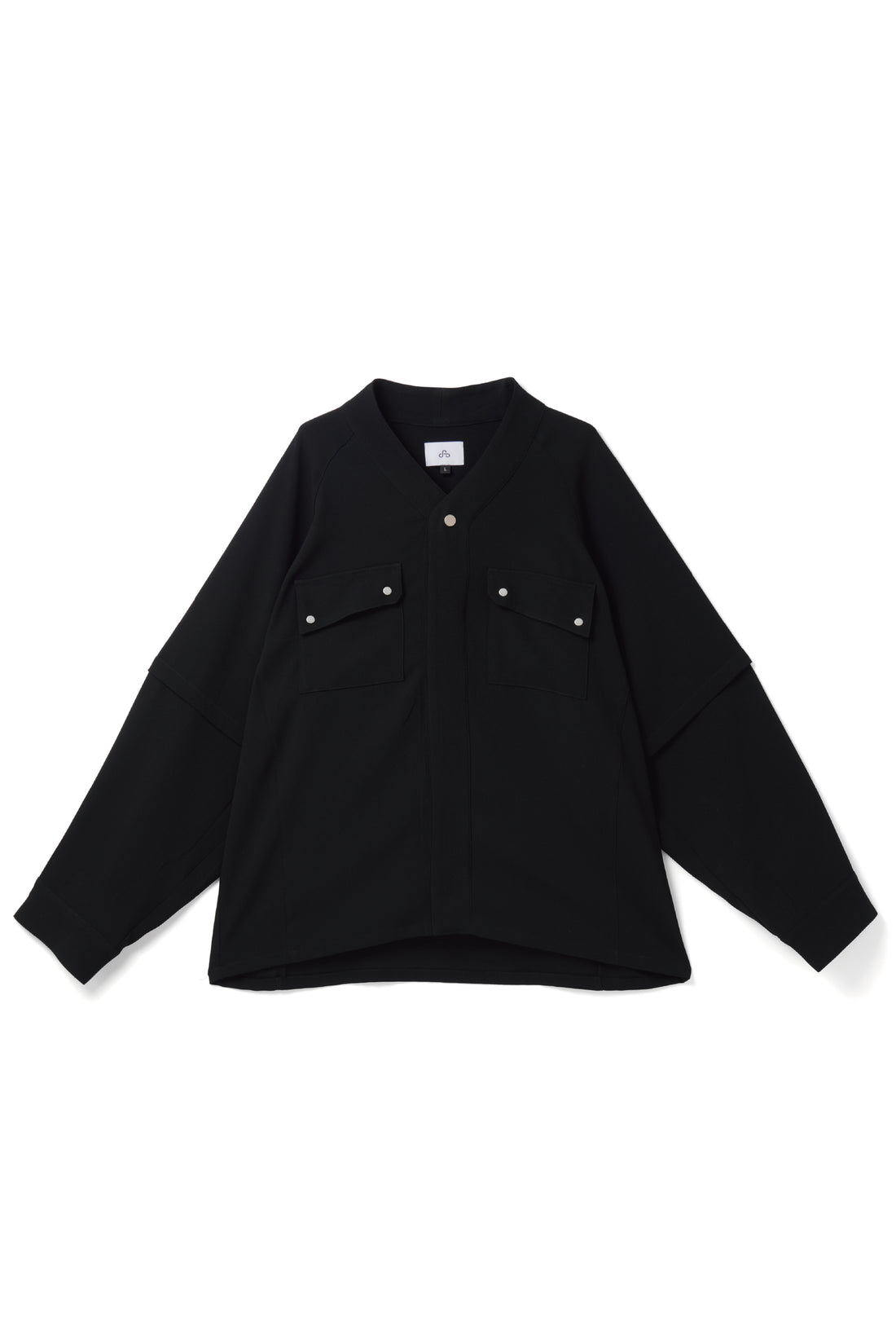 NO COLLAR UNIFORM SHIRT (Black)