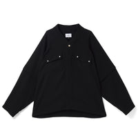 NO COLLAR UNIFORM SHIRT (Black)
