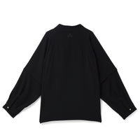 NO COLLAR UNIFORM SHIRT (Black)