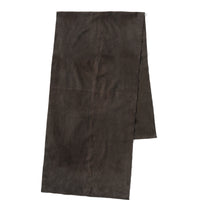 GOAT SUEDE LEATHER STOLE (BROWN)