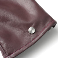 SMOOTH LAMB LEATHER GLOVE (WINE RED)