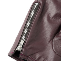 SMOOTH LAMB LEATHER GLOVE (WINE RED)