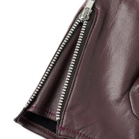 SMOOTH LAMB LEATHER GLOVE (WINE RED)