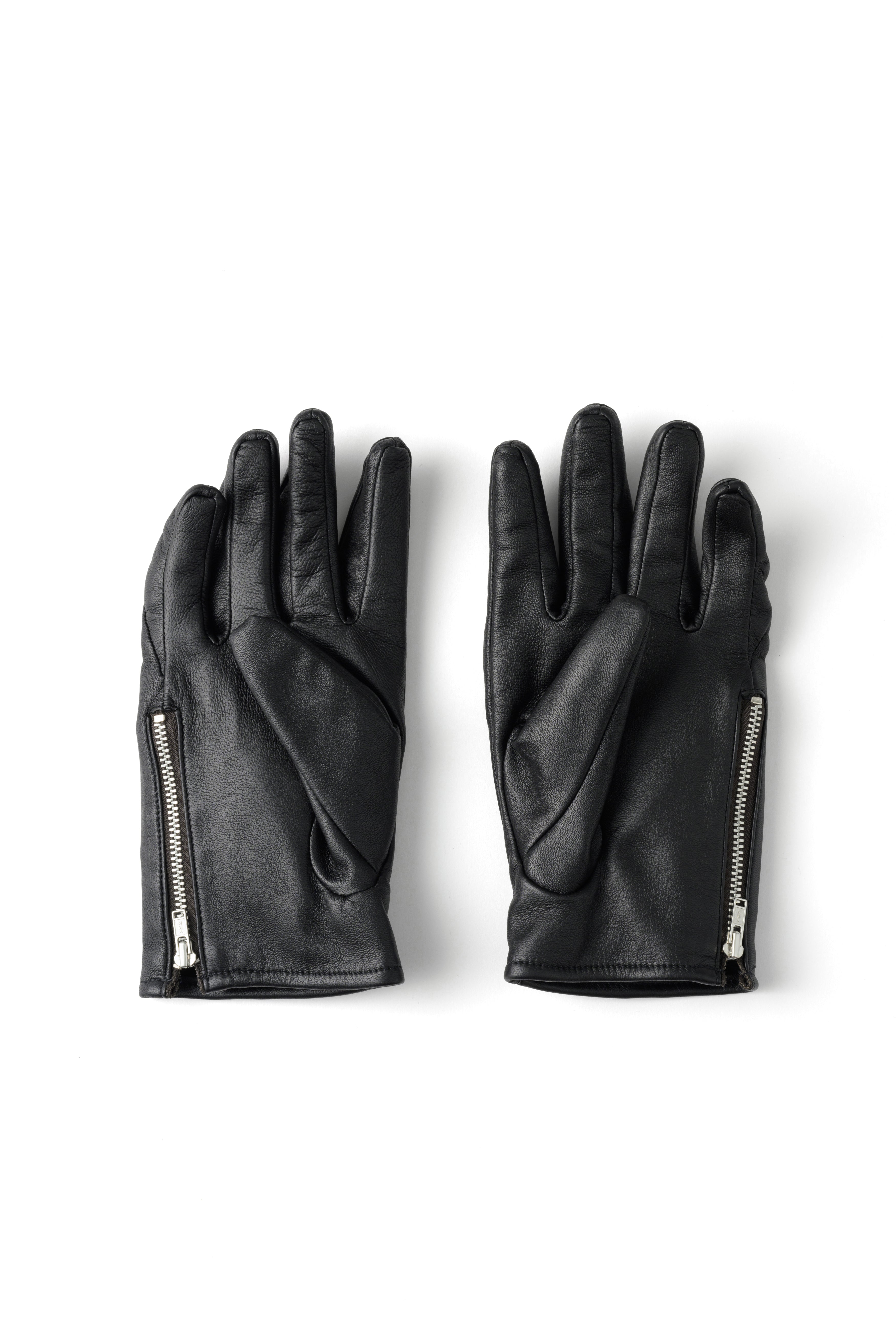 OAO公式ストア】SMOOTH LAMB LEATHER GLOVES Black (スムース