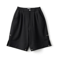 フットウェアブランドOAO(オーエーオー)のショーツLES ARCS SHORTS BLACK(レザルクショーツ)