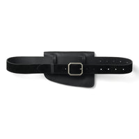 SUEDE LEATHER BELT BAG (Black)