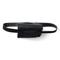 SUEDE LEATHER BELT BAG (Black)