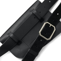 SUEDE LEATHER BELT BAG (Black)
