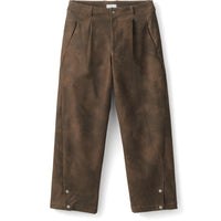 ARC TROUSERS (Brown Faux Leather)