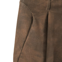 ARC TROUSERS (Brown Faux Leather)