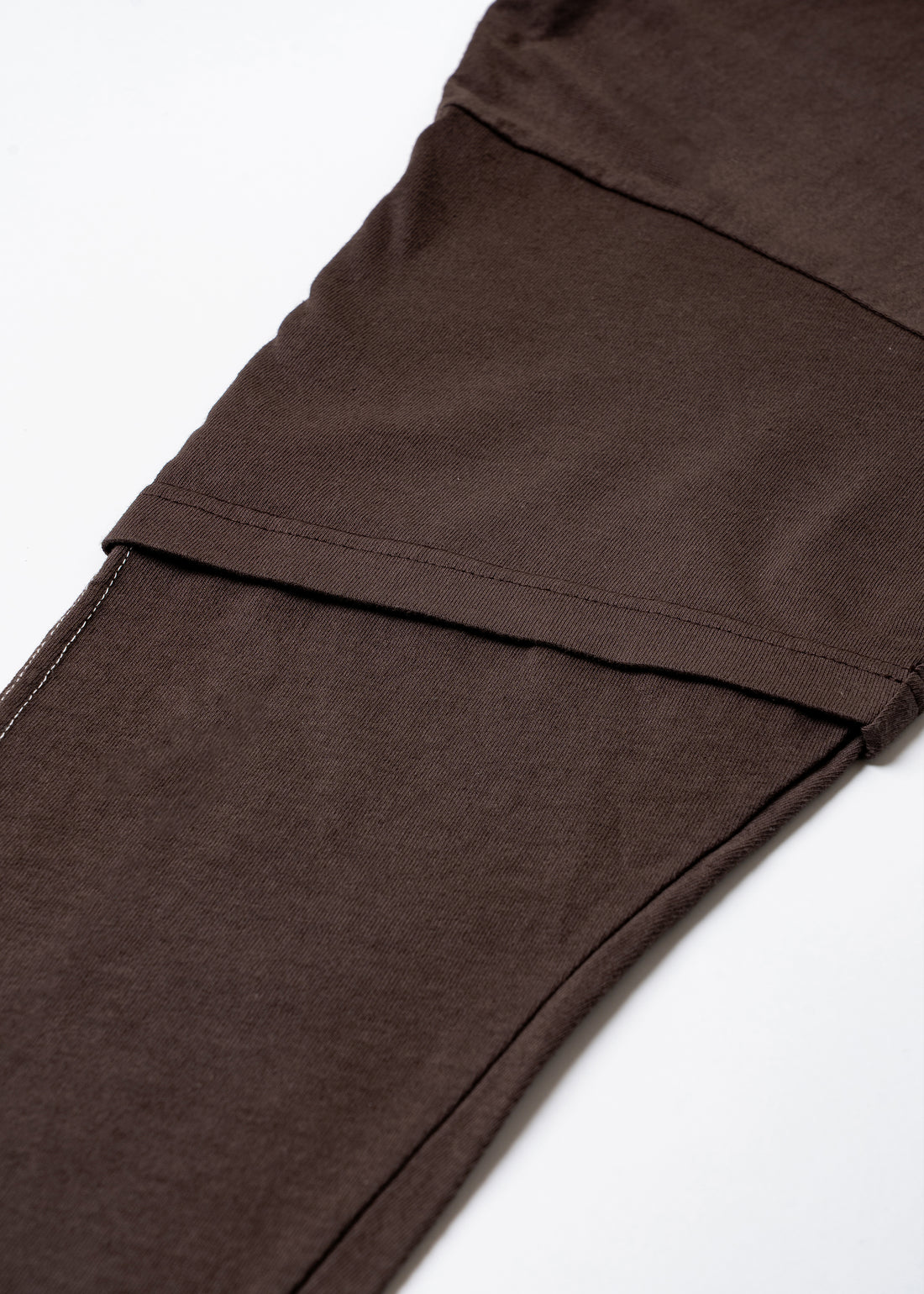 COTTON DYED LAYERED T-SHIRT (Brown)