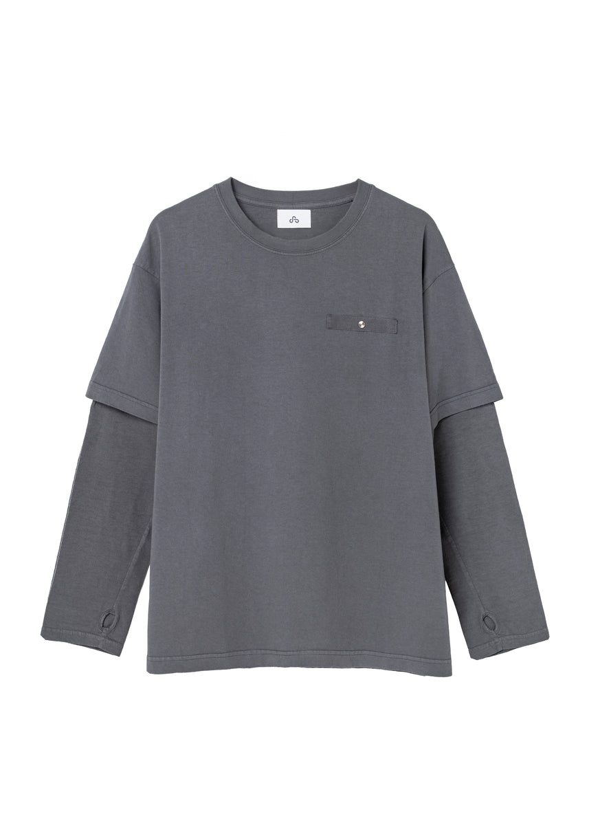 OAO公式ストア】COTTON DYED LAYERED T-SHIRT (Gray) | OAO