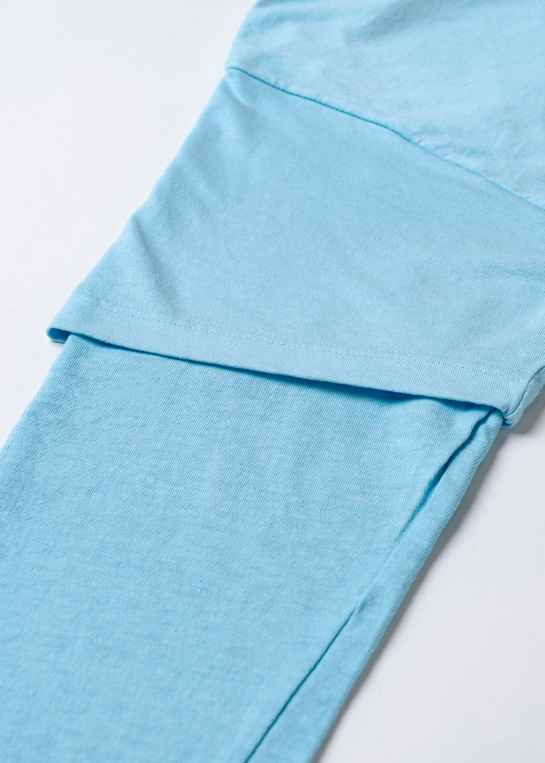 COTTON DYED LAYERED T-SHIRT (Light Blue)