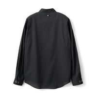 LOOP BUTTON PULLOVER SHIRT (Black)
