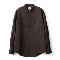 LOOP BUTTON PULLOVER SHIRT (Brown)