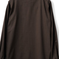 LOOP BUTTON PULLOVER SHIRT (Brown)