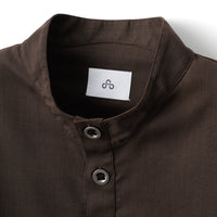 LOOP BUTTON PULLOVER SHIRT (Brown)