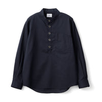 LOOP BUTTON PULLOVER SHIRT (Navy)