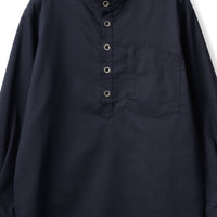 LOOP BUTTON PULLOVER SHIRT (Navy)
