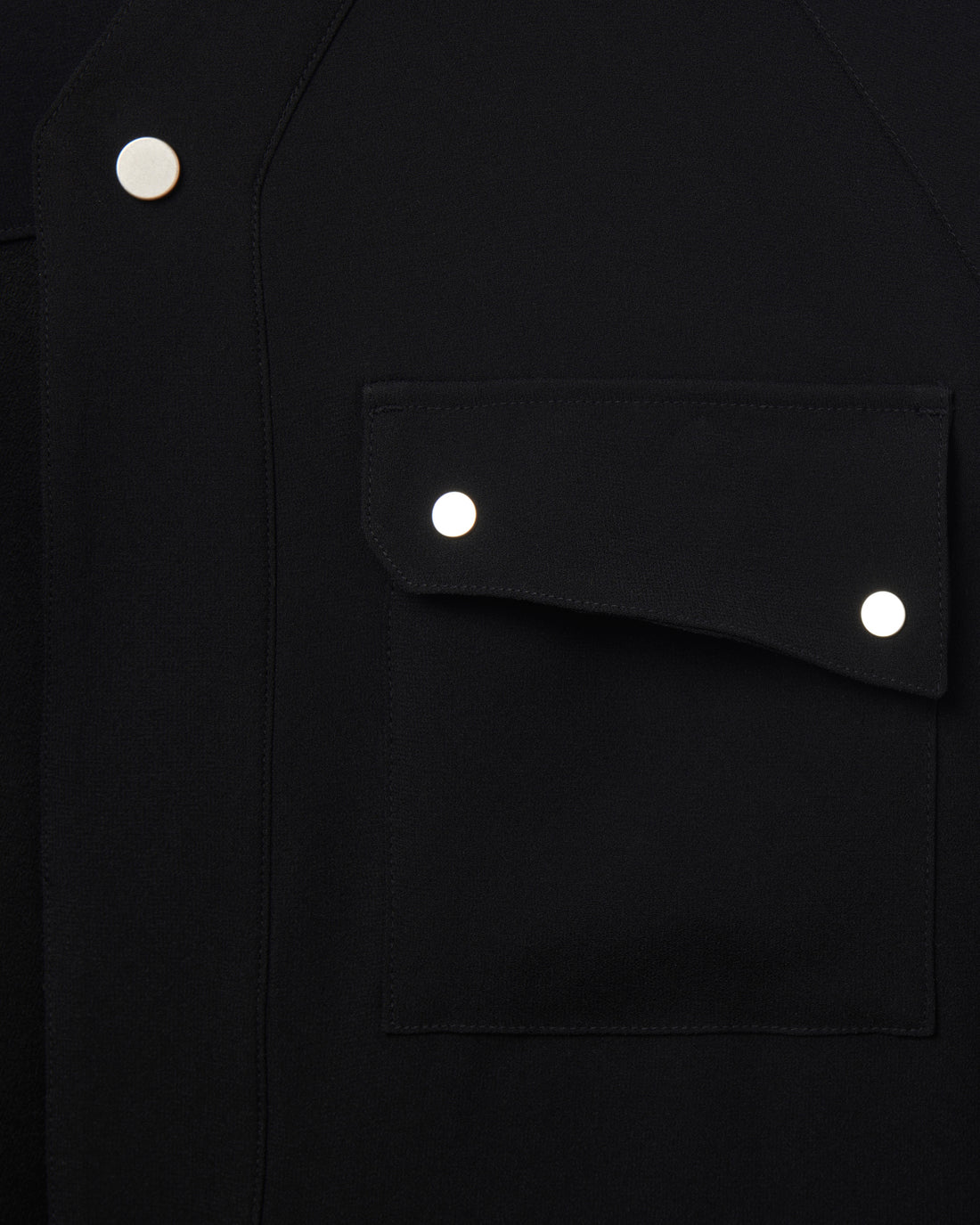 NO COLLAR UNIFORM SHIRT (Black)