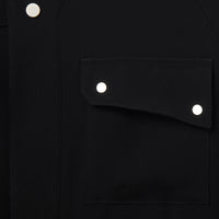 NO COLLAR UNIFORM SHIRT (Black)