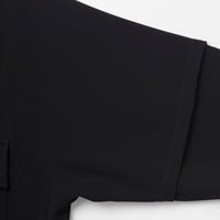 NO COLLAR UNIFORM SHIRT (Black)