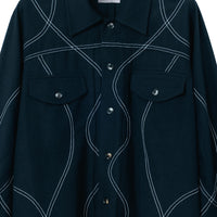 SUNLIGHT WOOL SHIRT (Navy)