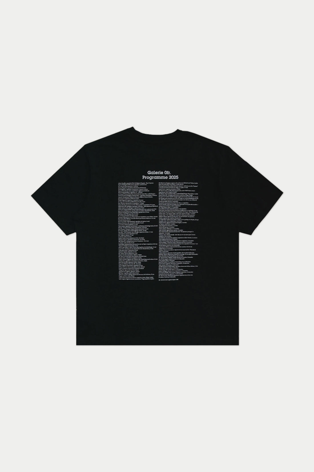 0fr. Galerie Programme 2025 Tee Black