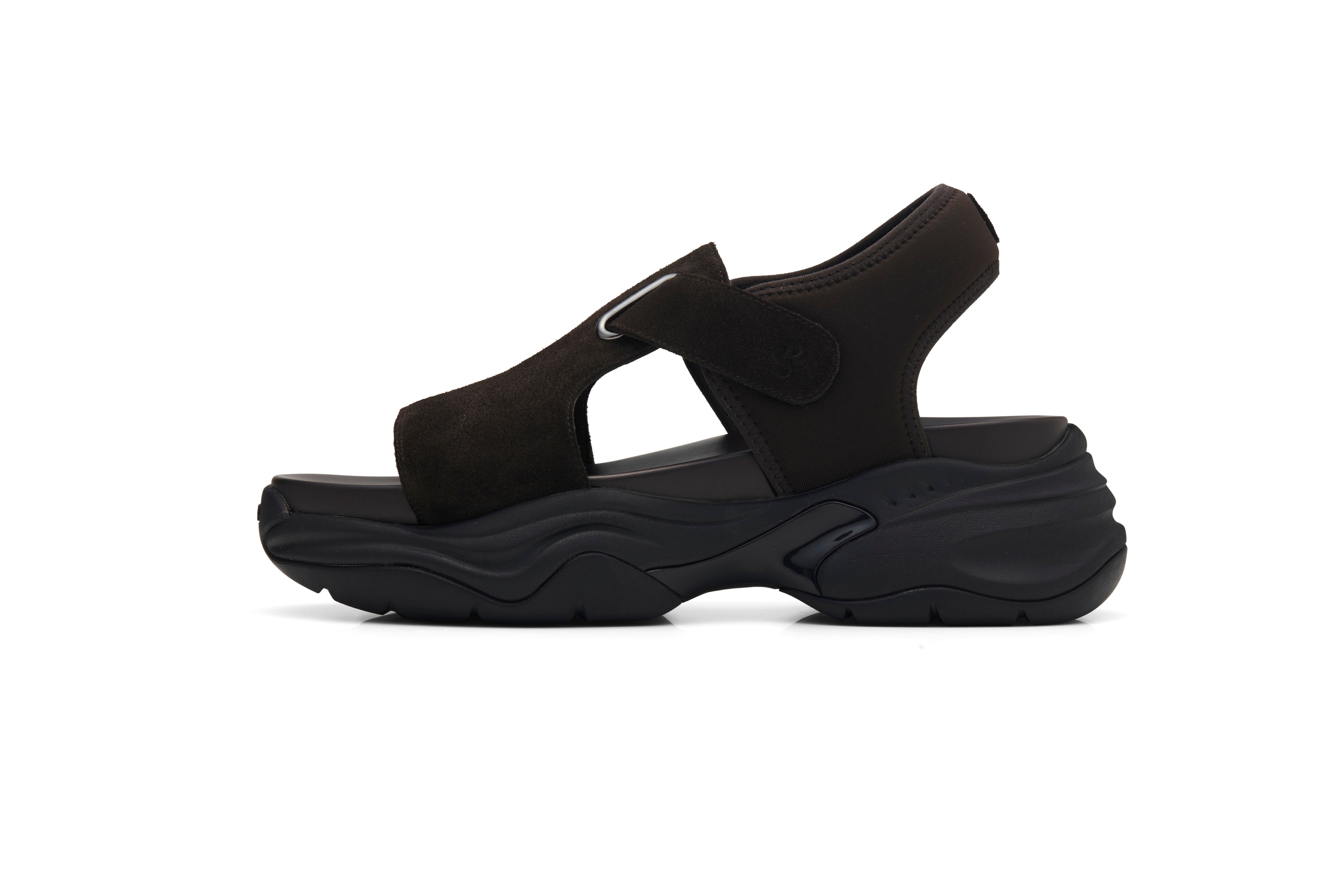 oao オーエーオー　MONOLITH ブラック サンダル 22cm OAO Official Store] MONOLITH Gray | All Leather Gray Sandals