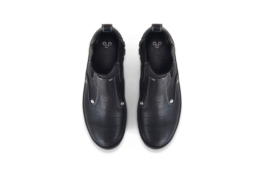 LES ARCS BOOTS (Embossed Black)
