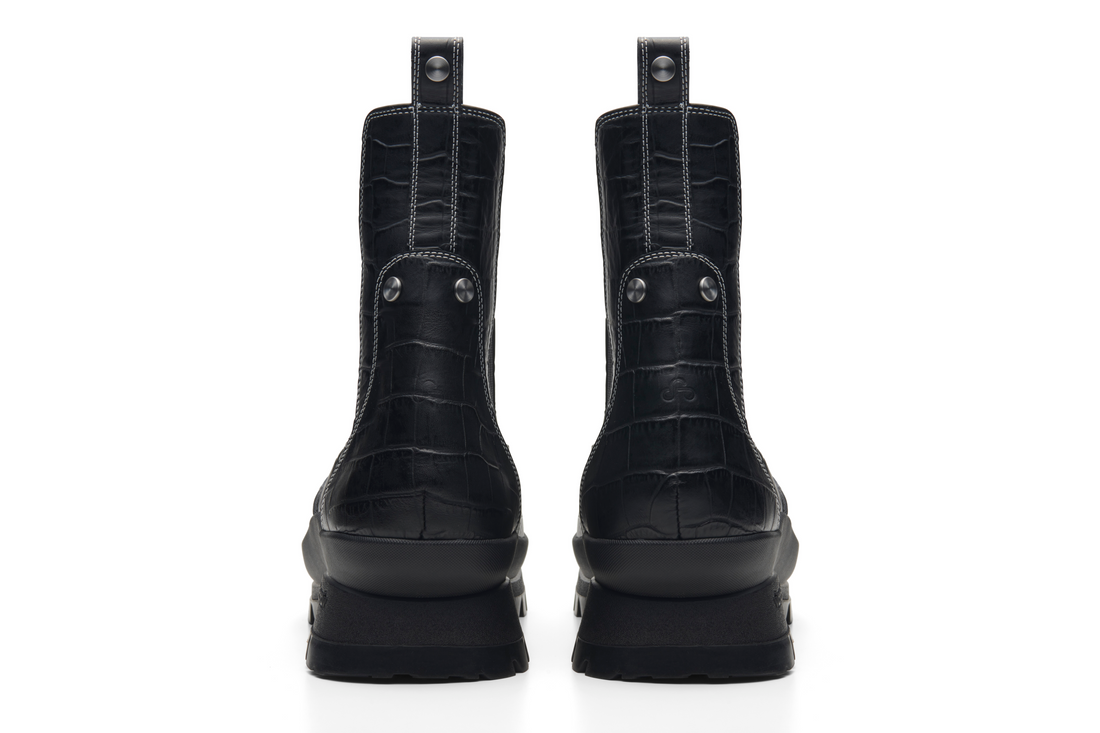 LES ARCS BOOTS (Embossed Black)