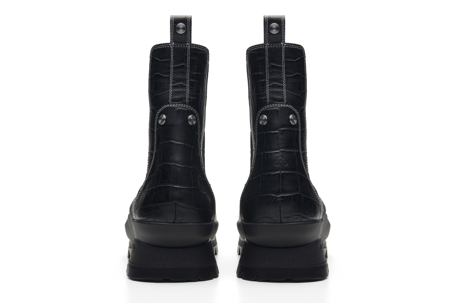 LES ARCS BOOTS (Embossed Black)