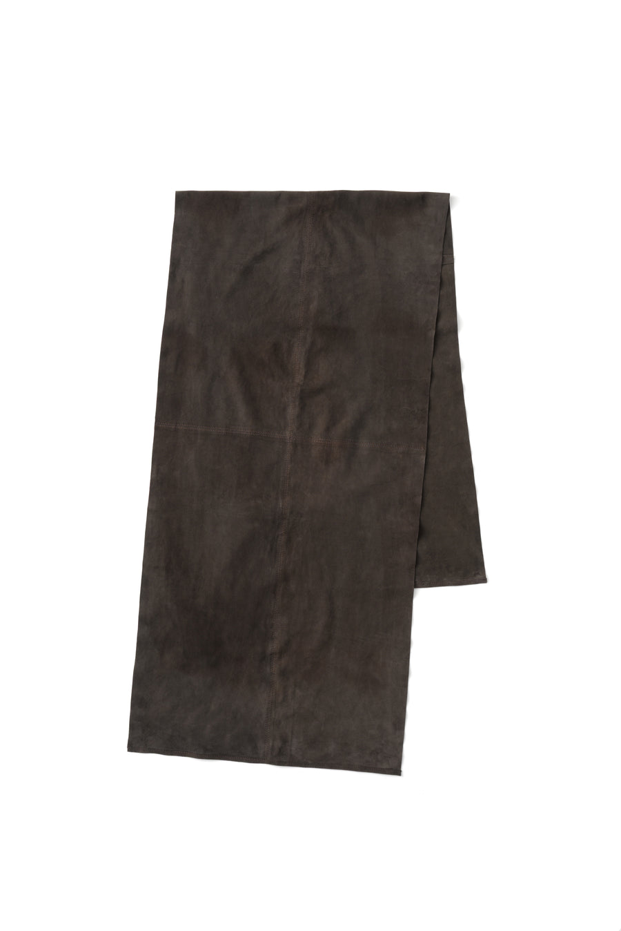 GOAT SUEDE LEATHER STOLE (BROWN)