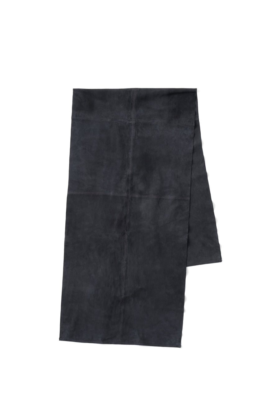 GOAT SUEDE LEATHER STOLE (BLACK)