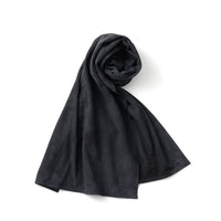 GOAT SUEDE LEATHER STOLE (BLACK)