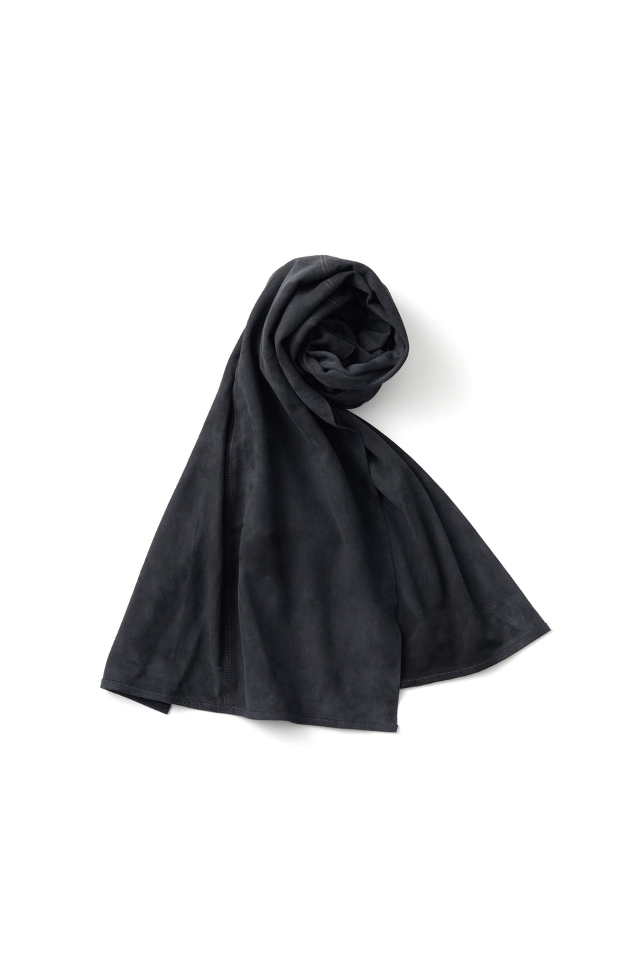 GOAT SUEDE LEATHER STOLE (BLACK)
