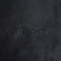 GOAT SUEDE LEATHER STOLE (BLACK)