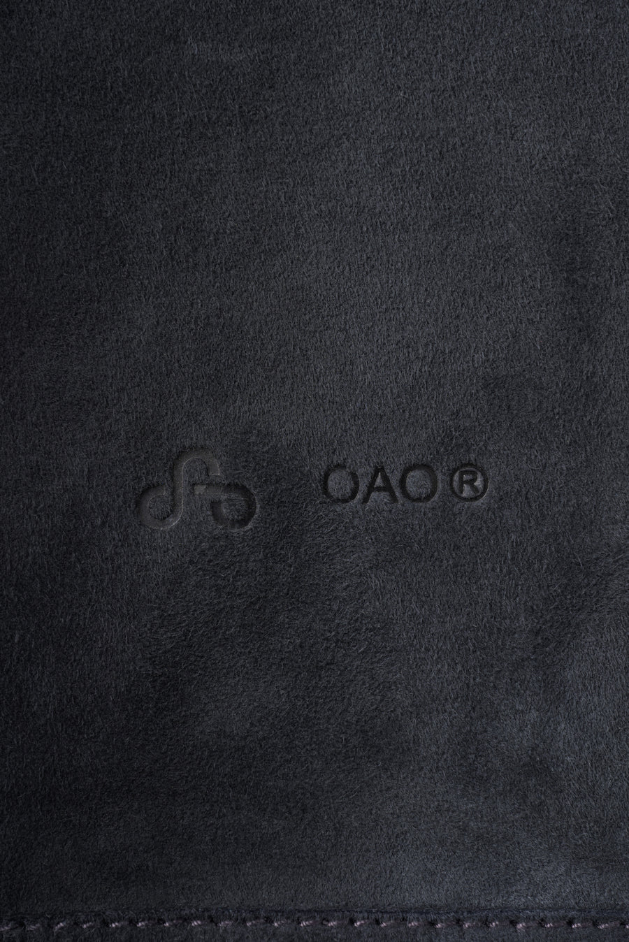 GOAT SUEDE LEATHER STOLE (BLACK)