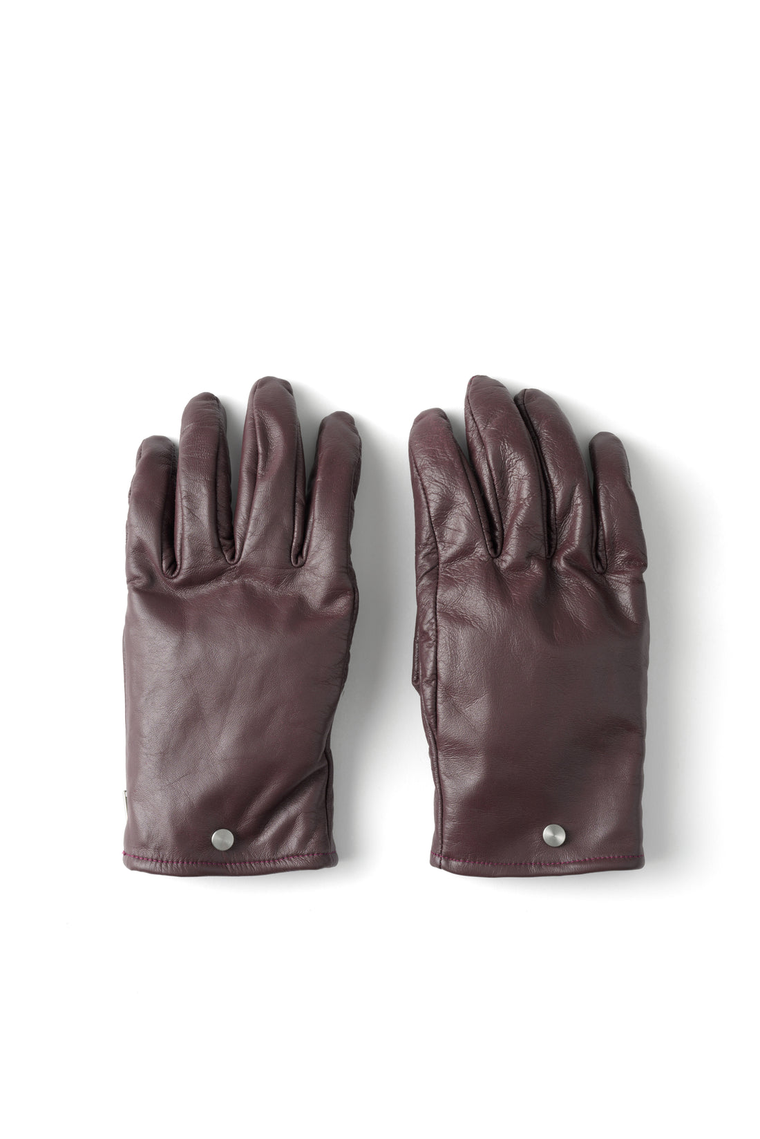 SMOOTH LAMB LEATHER GLOVE (WINE RED)