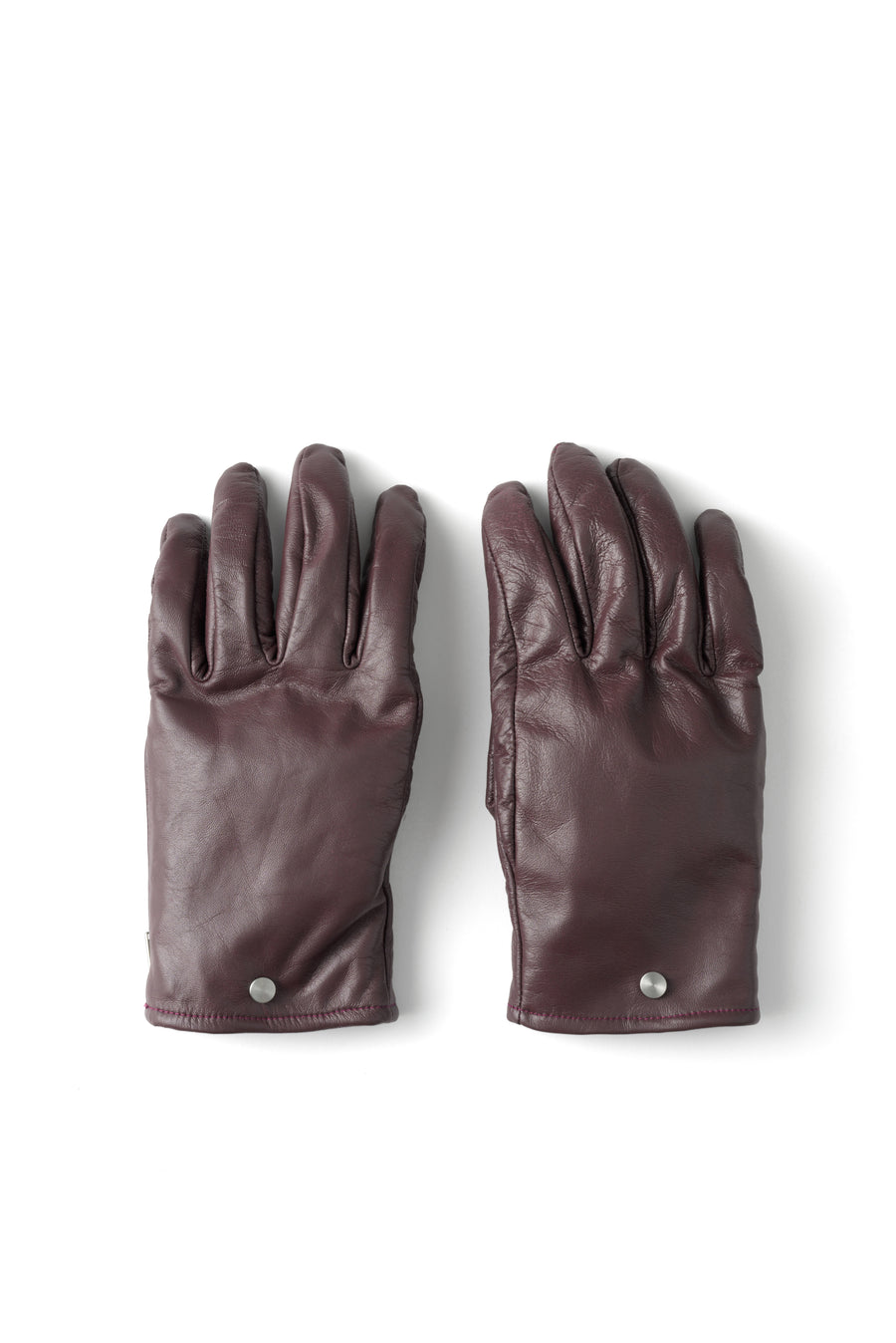 SMOOTH LAMB LEATHER GLOVE (WINE RED)