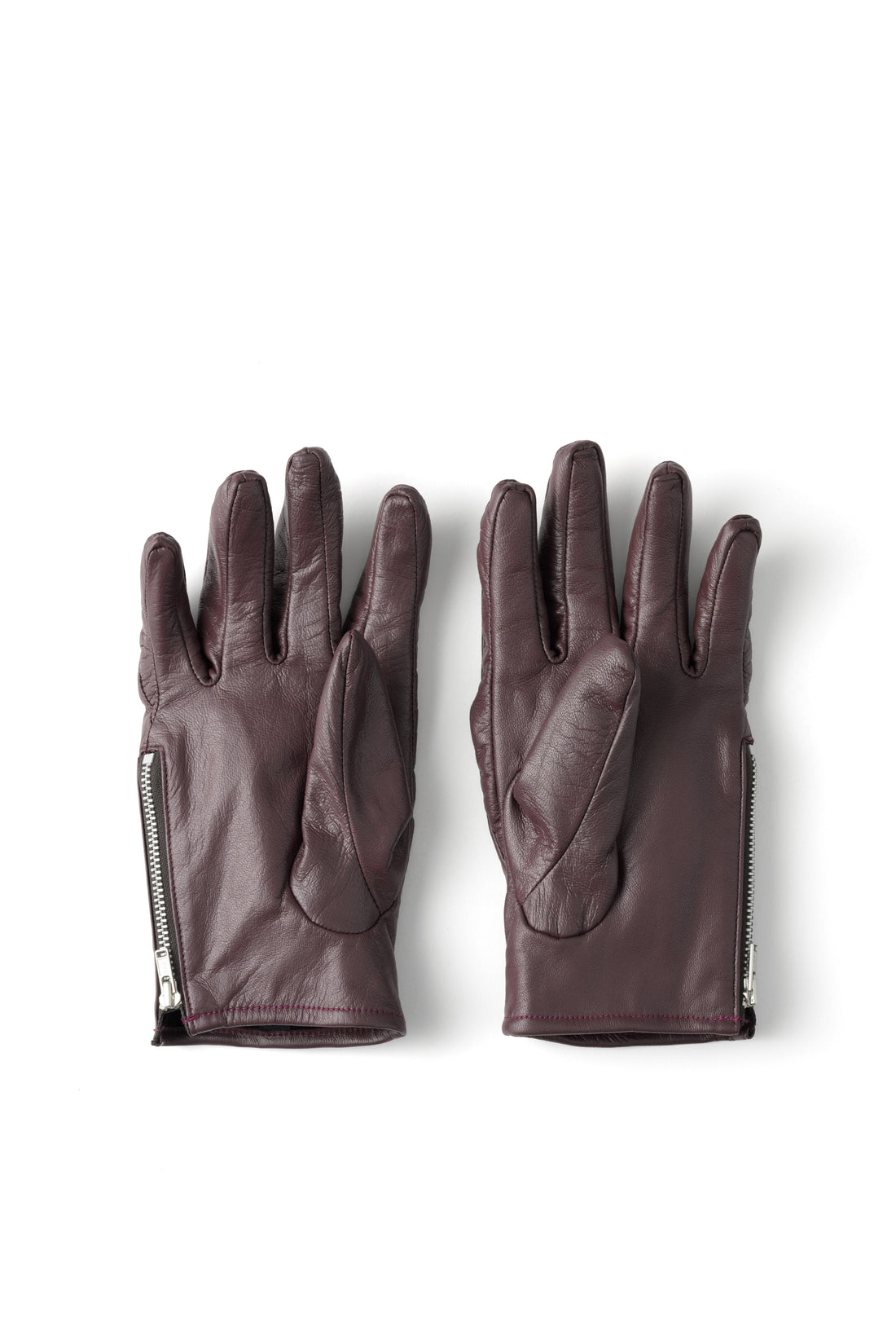 SMOOTH LAMB LEATHER GLOVE (WINE RED)