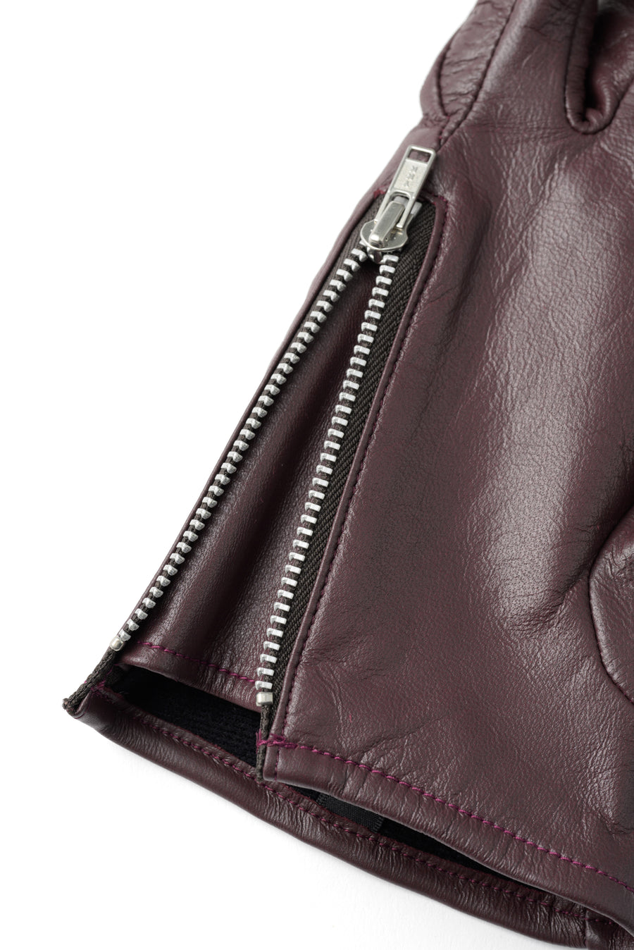 SMOOTH LAMB LEATHER GLOVE (WINE RED)