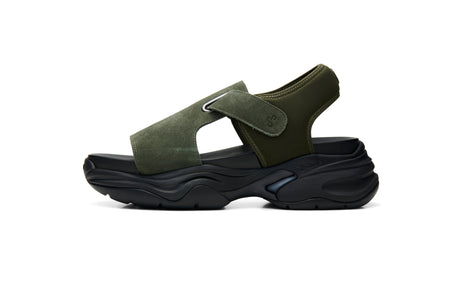 MONOLITH Khaki | Leather Platform Sandals | OAO, based in Tokyo