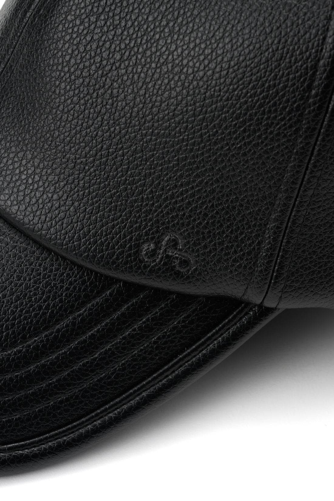 TRIMMED CAP（Black Faux Leather）