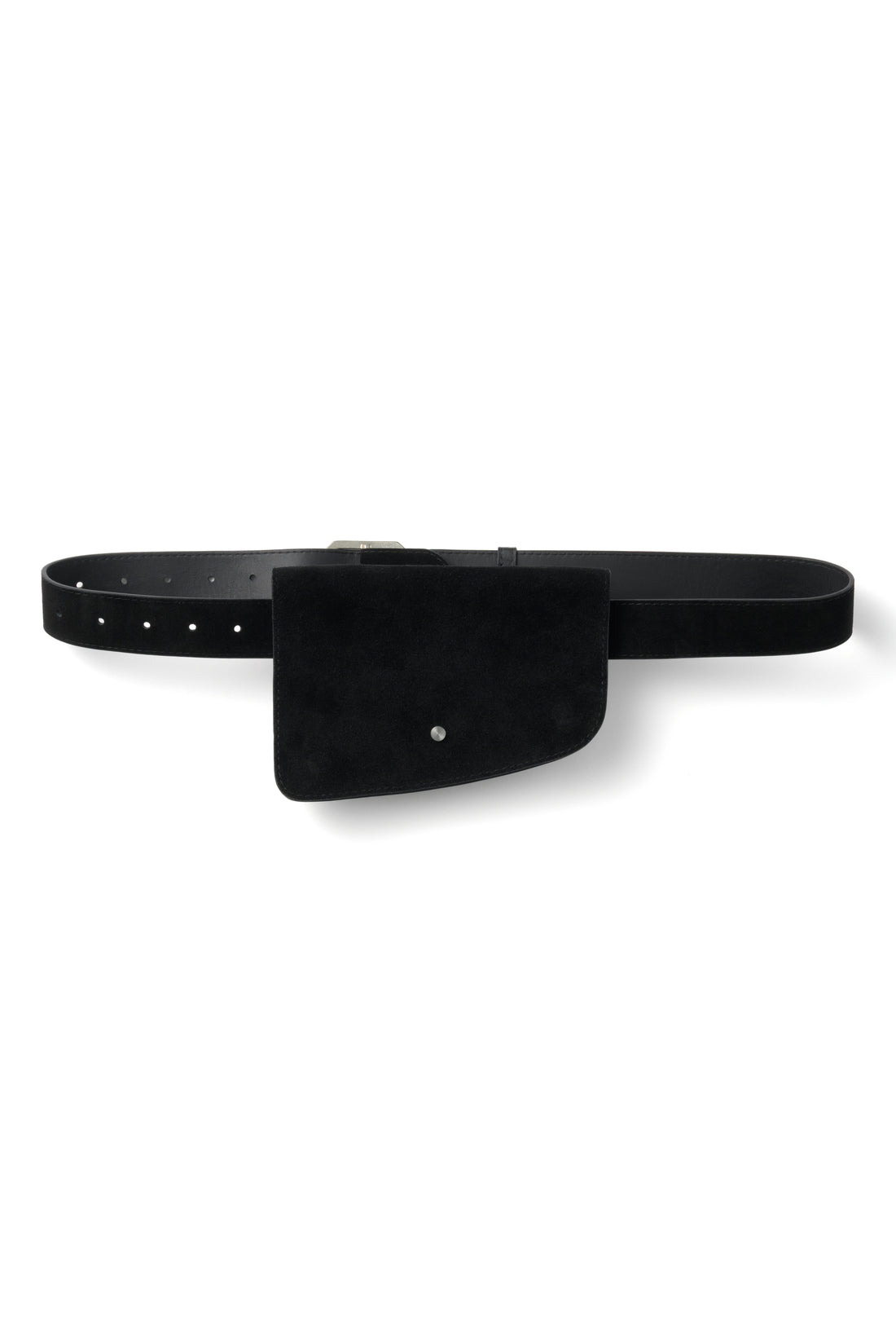 SUEDE LEATHER BELT BAG (Black)
