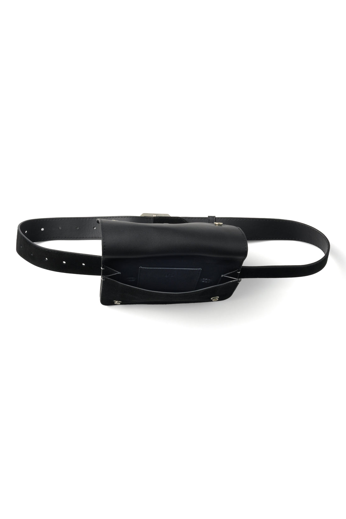 SUEDE LEATHER BELT BAG (Black)