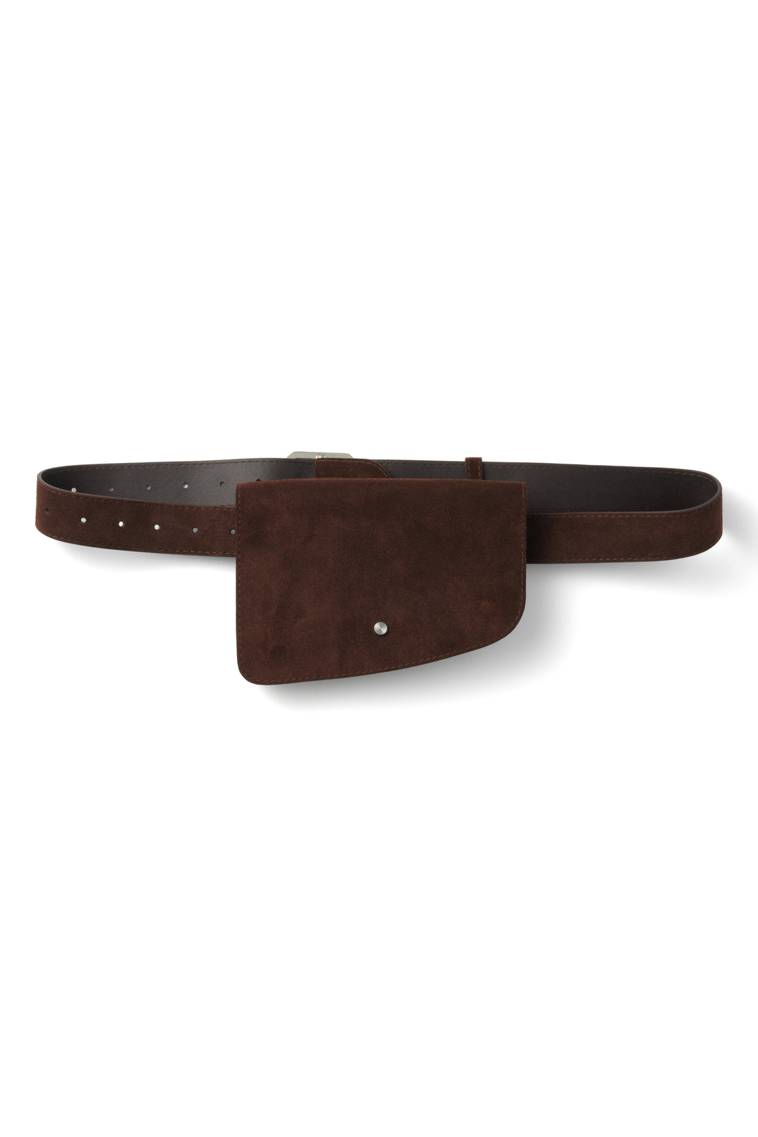 SUEDE LEATHER BELT BAG (Brown)